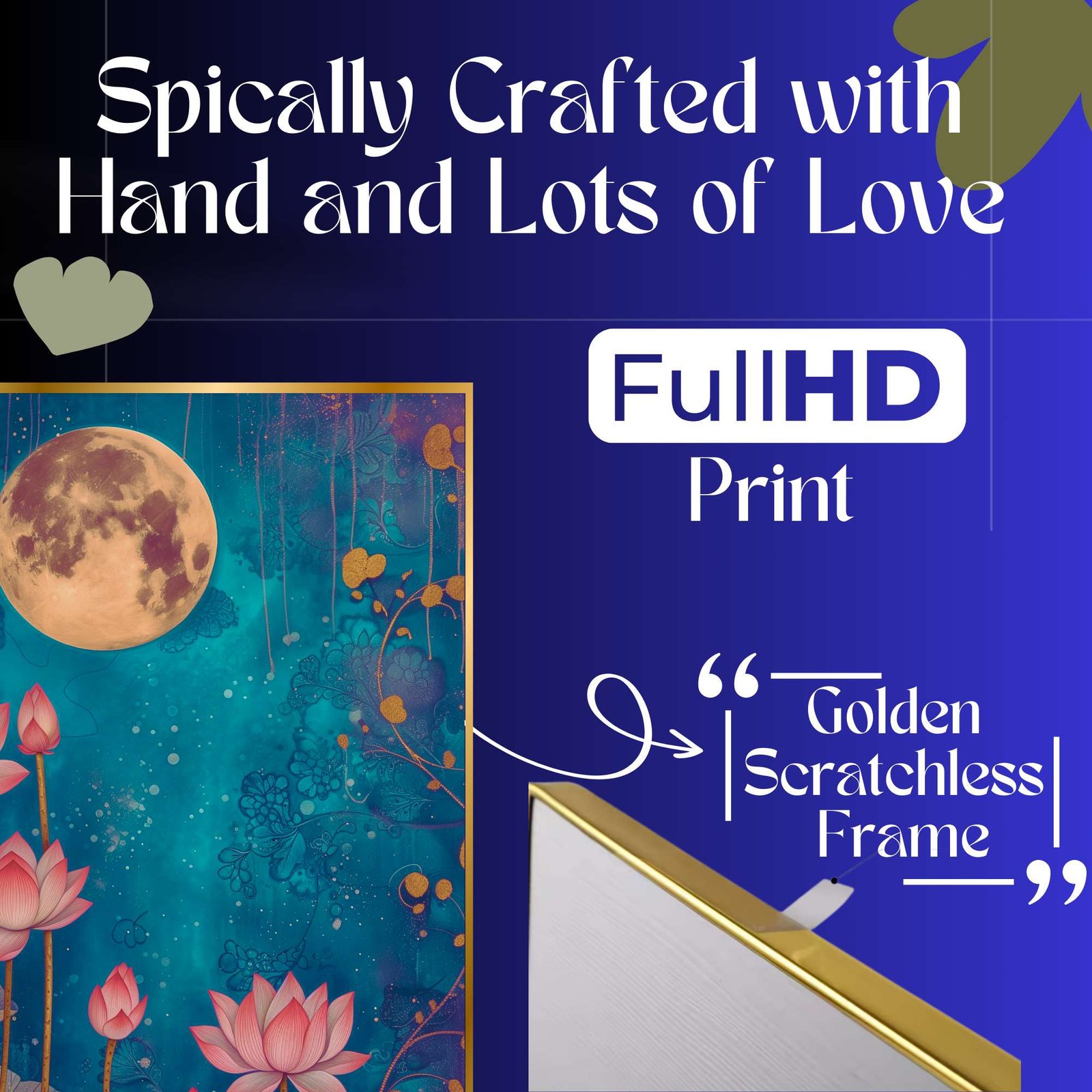 Set of Three Wall Paintings for Wall Dacoration Golden Framed Wall Paintings for Living Room & Bedroom Wall Art for Home Decoration & Office Wall Décor (24x18 inch CH-GD3-11) - Image 2